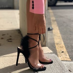 Publicdesire Feather Perspex Heels